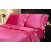 Mk Collection 4pc King Soft Silky Satin Solid Hot Pink