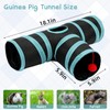 Rypet Guinea Pig Tunnel, 3 Way Collapsible Rabbit Tunnel, Small