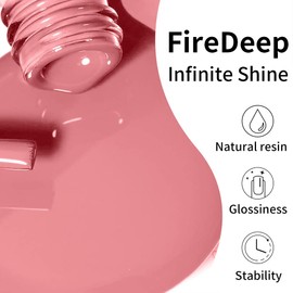 Firedeep Mauve Pink Gel Nail Polish,0.54 Fl Oz Large Bottle Soak Off UV LED Nail Gel Polish Autumn Winter Nail Art Starter Manicure Salon DIY at Home 1Pcs