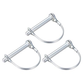 sourcing map 3PCS Wave Locking Pin for Farm Trailer Lawn Garden in Arch Round 8mm x 60mm