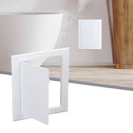 Flamorrow White Plastic Access Panel for Drywall, 8 x 10 inch Plumbing Access Panels for Drywall, Reinforced Wall Access Door for Plumbing, Heating, Electricity