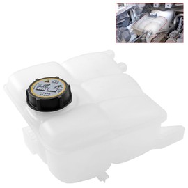 Engine Coolant Reservoir Radiator Tank, Expansion Tank with Cap, Compatible with Ford Vehicle C-Max 2013-2018, Escape 2013-2016, Focus 2012-2018, Transit Connect 2014-2016, Replace# 603-382