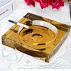 Gold Crystal Glass Ashtray Creative Personality Gift Outer Diameter 15