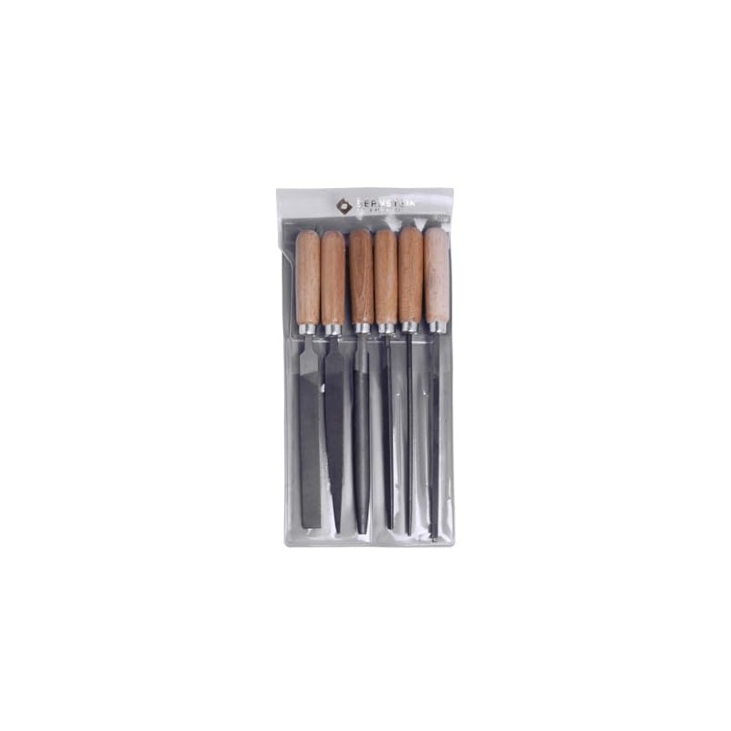 Bernstein 5-240 Set of 6 Files with Wooden Handle in
