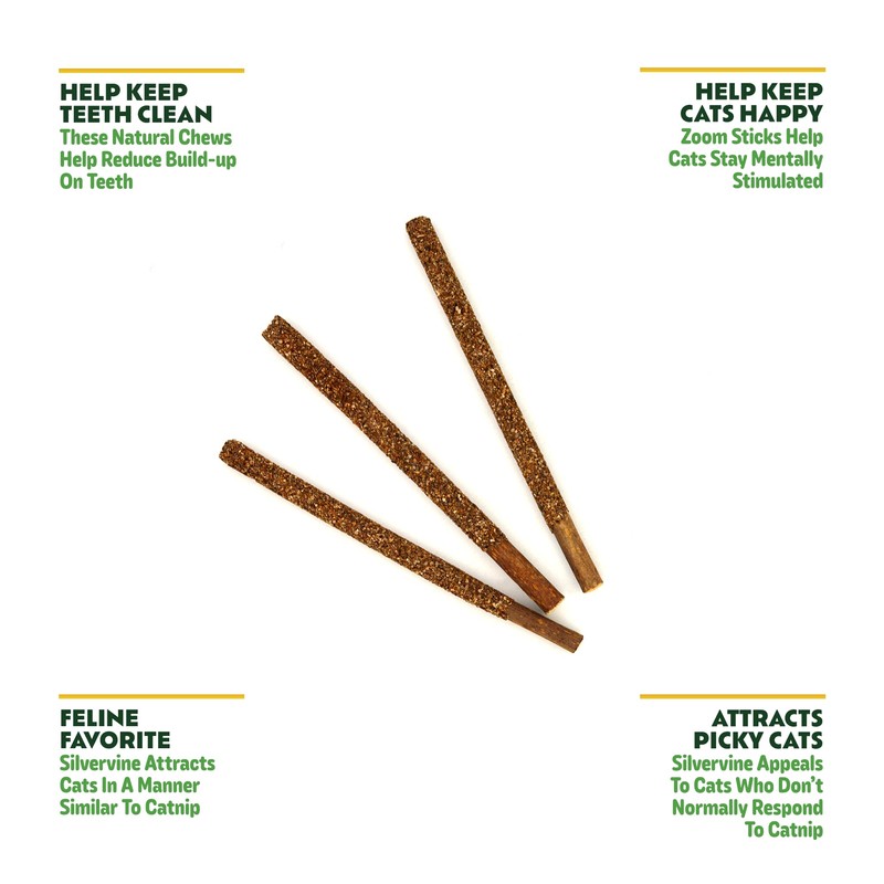 KITTY KA-ZOOM Zoom Sticks - Silvervine Sticks Covered in Silvervine