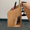 MobileVision Bamboo Side Desk or Table Organizer with C-Clamp Mount