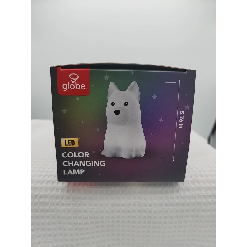 Globe Multi Color LED Rechargeable Silicone Night Light Dog Tucker