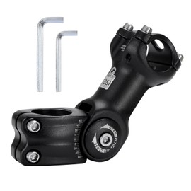 Tunejoy Bicycle Handlebar Stem ± 60° Adjustable Bicycle Handlebar Riser Aluminium Bicycle Stems Riser for Cycling Road Bikes Mountain Bikes 31.8 x 110 mm