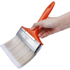 Artist Flat Paint Brush 6 Inch Large Wash Brushes with ABS Handle and PET Bristles,Professional Paint Tools for Gesso, Varnishes, Acrylic Painting, Watercolor, Wood, Wall, Furniture-Brush Cleaner