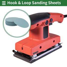 X AUTOHAUX Sandpaper Hook & Loop Sanding Sheets 180x180mm Black 4000 Grit Round Efficient Grinding and Polishing Automobile Manufacturing and Repair Woodworking