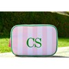 Custom Monogram Makeup Bag - Bag Color: Blue+White