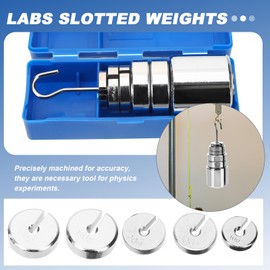 Mobestech 1 Set Metal Slot Code Hanging Weights Slotted Steel Mass for Experiments Slotted Mass Set for Laboratories Slotted Mass Slotted Steel Mass for Laboratories Slotted