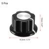sourcing map 5Pcs Speaker Control Knob Power Amplifier Knob Black