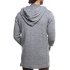 Carisma Men's cardigan long with hood, men's jacket with side