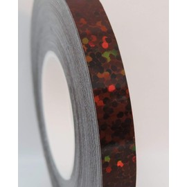 Glittering Sparkle Tape, Holographic Sequins, Self-Adhesive (1/4 inch x 50 ft, Brown)