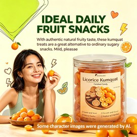 1.1Lb Candied Kumquat Whole Preserves, Classic Asian Snack