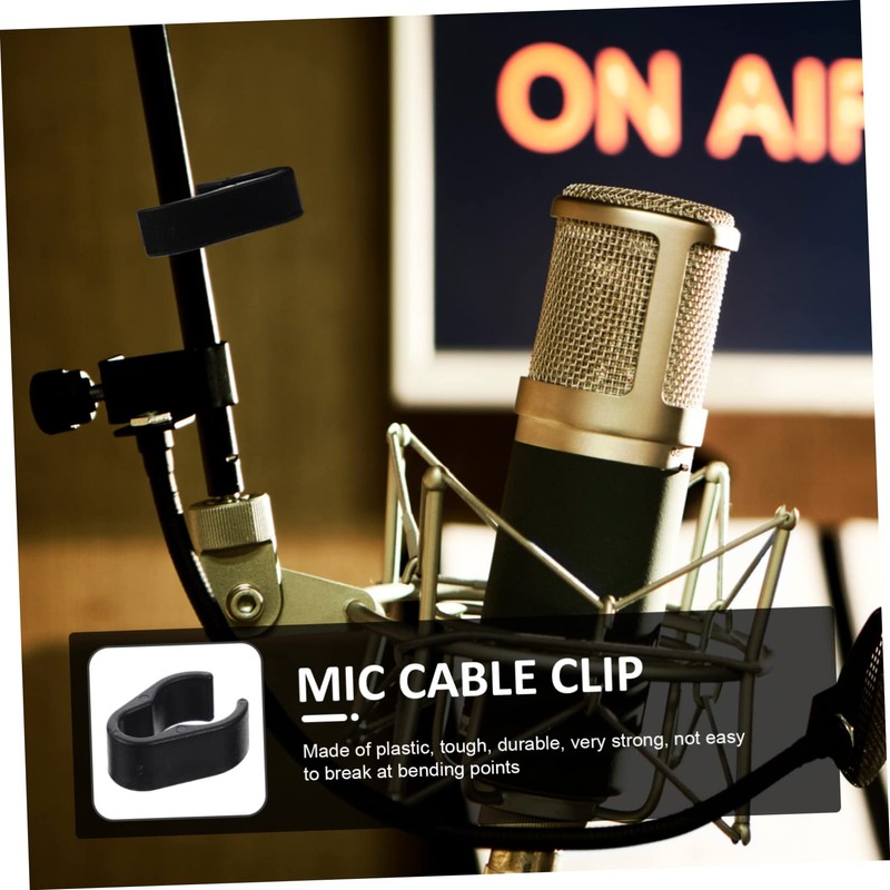 VINTORKY Microphone Holder, Pack of 10, Microphone Clip, Wire Cable