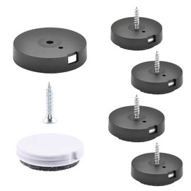 Wagner QuickClick® Felt Pads & Plastic Gliders Reversible 2 Sides Wool Felt & Plastic Set of 4 for Screwing on - 4 x Base + Screw + Sliding Insert - Duo - Diameter 20 mm - Made in DE - 15780800