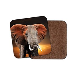 1 x African Elephant Coaster - Africa Safari Wild Animal Elephants #16038