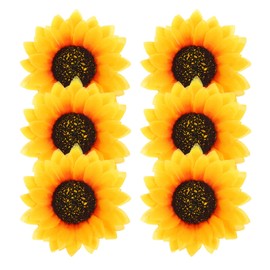 FOMIYES 6pcs Yellow Sunflower Hair Hairpin,Sunflower Design Hairpin,Sunflower Duck Clip Consumables for Girls