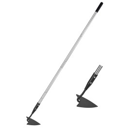 YEELOR Warren Hoe, Carbon Steel Triangle Garden Hoe with Stainless Steel 57""...