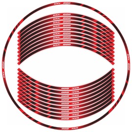 Motorcycle Reflective Rim Tapes Sticker Stripe for Suzuki GSXR600 K1/GSXR600 K4/GSXR600 K6/GSXR600 K8/GSXR600 K9 2011-2019 Rim Wheel Decal Stickers 17 inch (Black and Crimson)