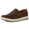 Florsheim Men's Crossover Moc Toe Slip-On Brown Pull Up 9