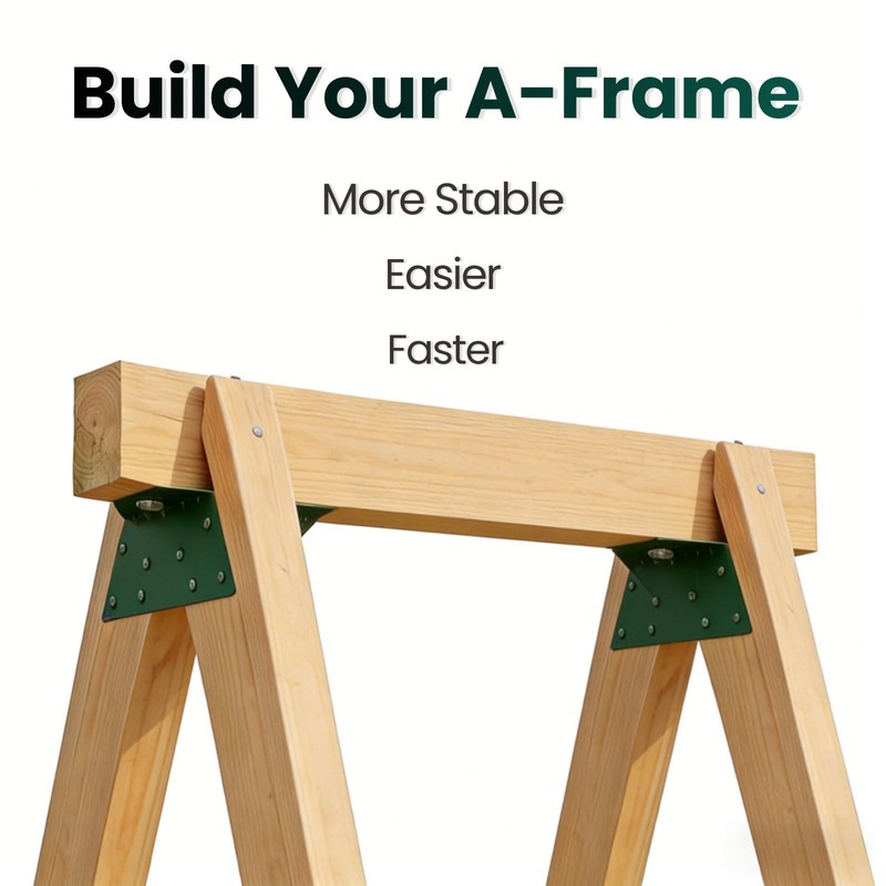 SIWOOD Reinforced A-Frame Bracket Connector, Heavy Duty Steel with Strength