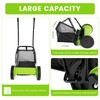 RustyVioum 12-Inch Push Lawn Mower, 5-Blade Dual Wheel Reel Lawn