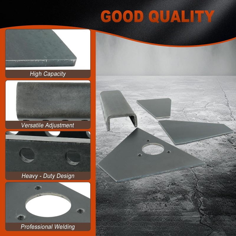 Vertical Channel Weld On Tongue Adapter for Trailer A-Frames -