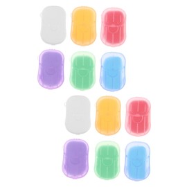 ABOOFAN Portable Soap Paper 12 Sheets Travel Size Soap Sheets for Hand Washing Outdoor Use