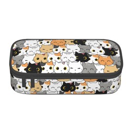 FyLybois Cat Pencil case Big Capacity Pen Pouch Zipper Stationary Bag for College Office Organizer