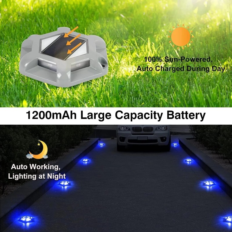T-SUN 8Pcs Solar Deck Lights Deck Solar Dock LED Light