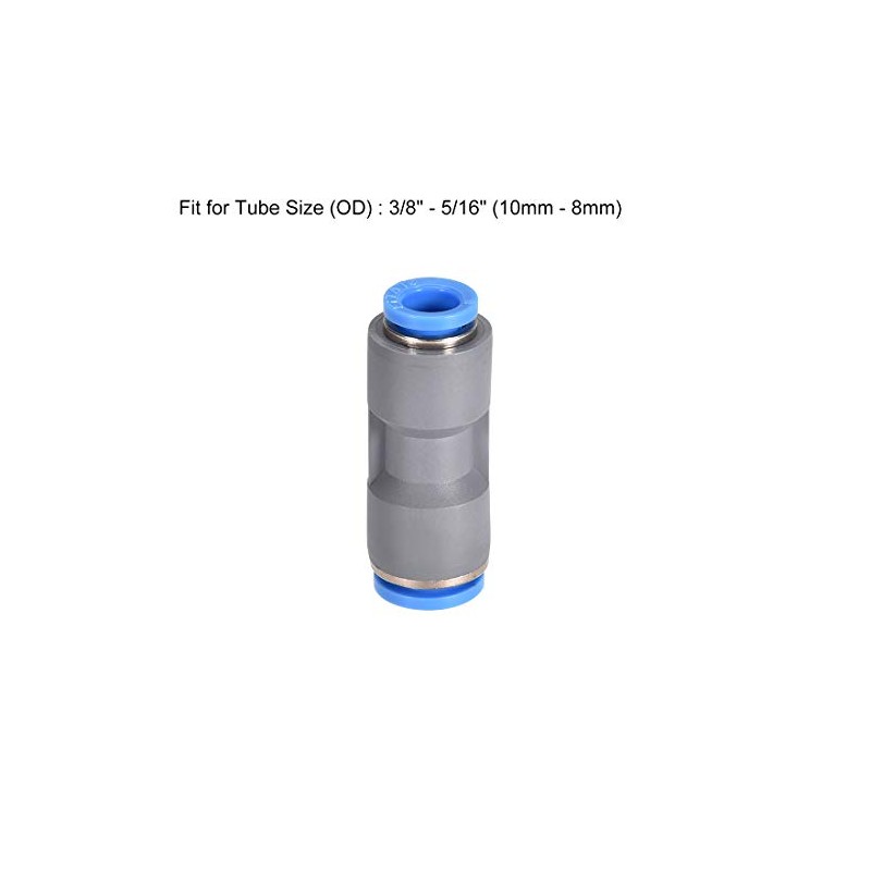 sourcing map Straight Push to Connector Reducer Fitting 10mm to