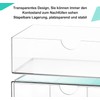 Ilauke Pack of 2 Transparent Drawer Organiser, Stackable Bathroom Organiser