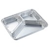 (100pcs) – 3 Compartment Aluminium Foil Containers with Lid for