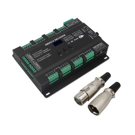 32 Channel 96A RGBW DMX 512 LED Decoder Controlle Digital Display Decoder Dimming Driver DC12-24V RGBW RGB LED Light 8 Bit/16 Bit