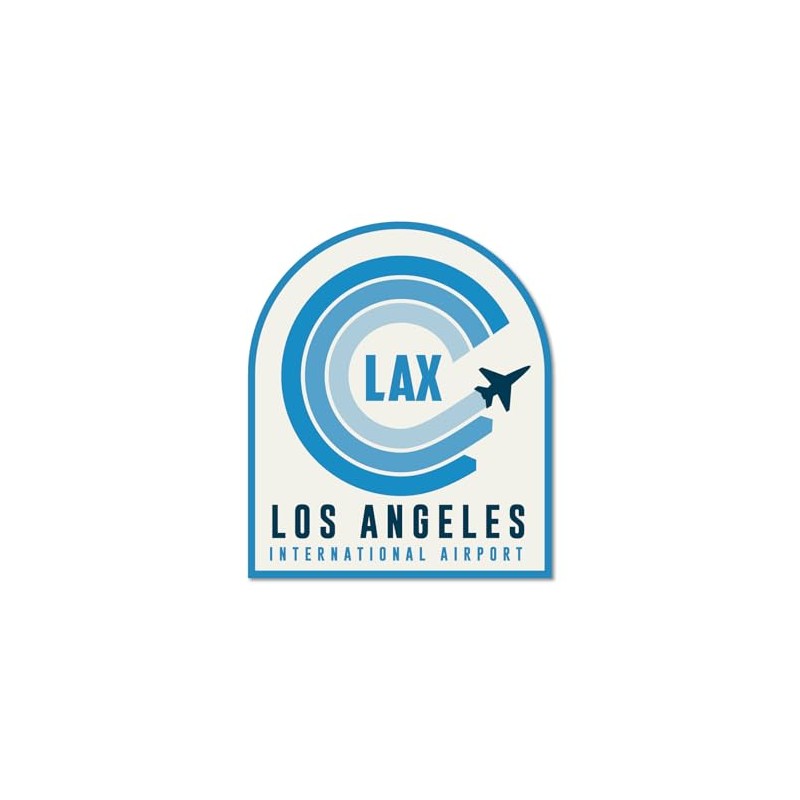 Sticker Pack Los Angeles Airport Blue Flight L