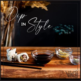 Vikko 3.5" Small Glass Bowls: Clear Bowls - Mise En Place Bowls - Glass Prep Bowls For Cooking - Sauce, Snack, Dessert & Dip Bowls - Glass Cereal Bowls - Glass Bowls for Kitchen - Pinch Bowl Set of 12