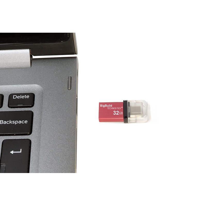 BigBuild Technology 32GB Red Dual Drive Type C OTG USB