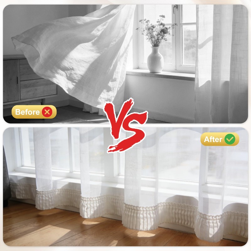 sourcing map 10Pcs Drapery Weights for Curtains, Outdoor Covered (20G