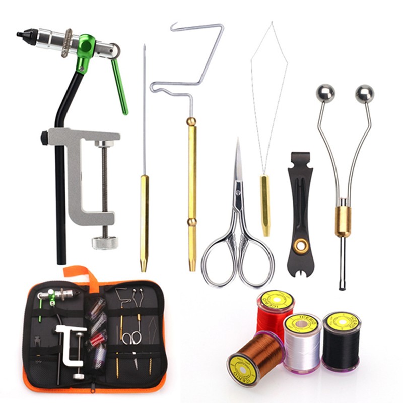 Fly Tying Tools Kit with Fly Tying Threader Needle Whip