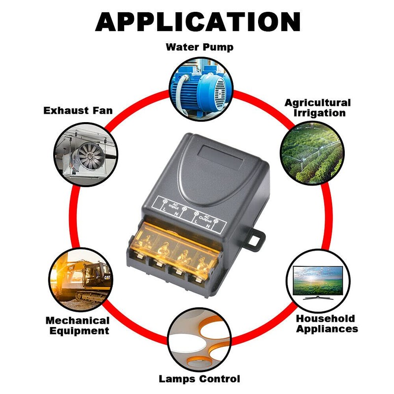 Smart RF Relay Switch, 80V-250V One Channel Wireless Lights Remote