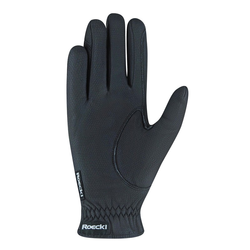 Roeckl Sports Riding Gloves Roeck-Grip Pro, Unisex Summer Gloves, Black