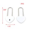 T Tulead Heart-Shaped Locks Lover Locks Large Heart Padlock White