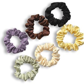 Satin Scrunchies for Women,Silk Accessories,No damaging Hair,Exquisite Gifts for Women and Girls,6 Pcs