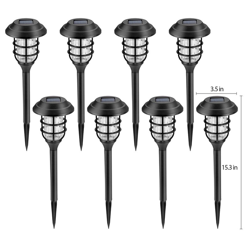 Solpex 8 Pack Solar Lights Outdoor, Warm White Solar Landscape