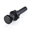 Bathroom Sink Drain with Overflow: Matte Black Bathroom Sink Drain