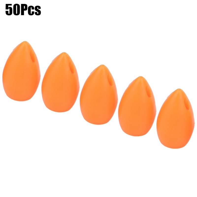 50Pcs Orange Floating Water Long Shot Assist Device Fly Hook