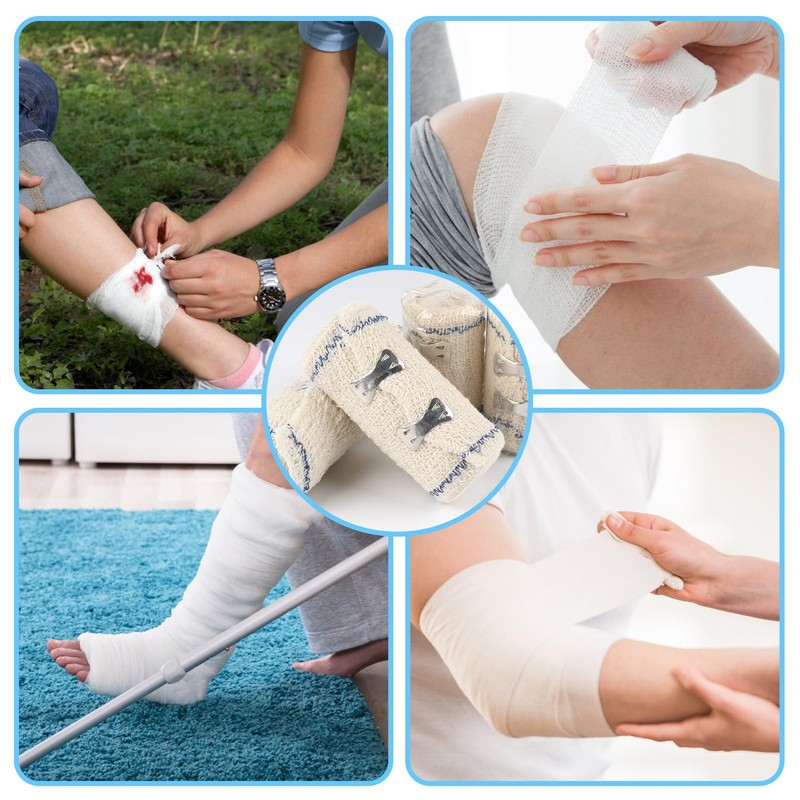 Elastic bandage for effective support, compression wrap with self-closure for